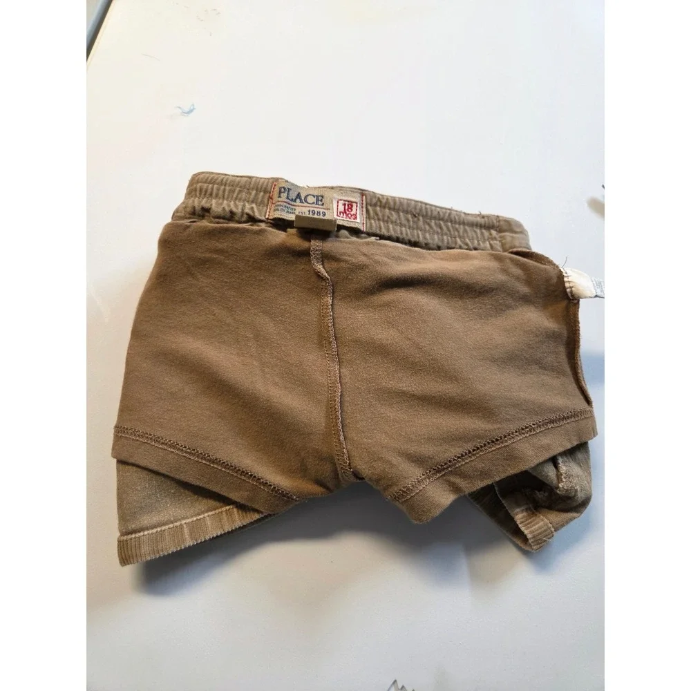 The Childrens Place Girls Tan Corduroy Heart Pocket Skort Skirt 18 Months